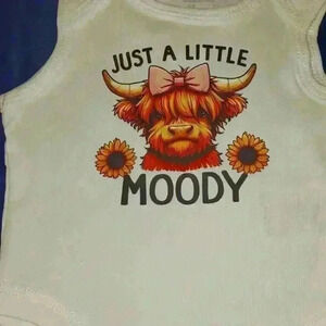 NWOT - Handmade White New Born Bodysuit - Just A Little Moody 2